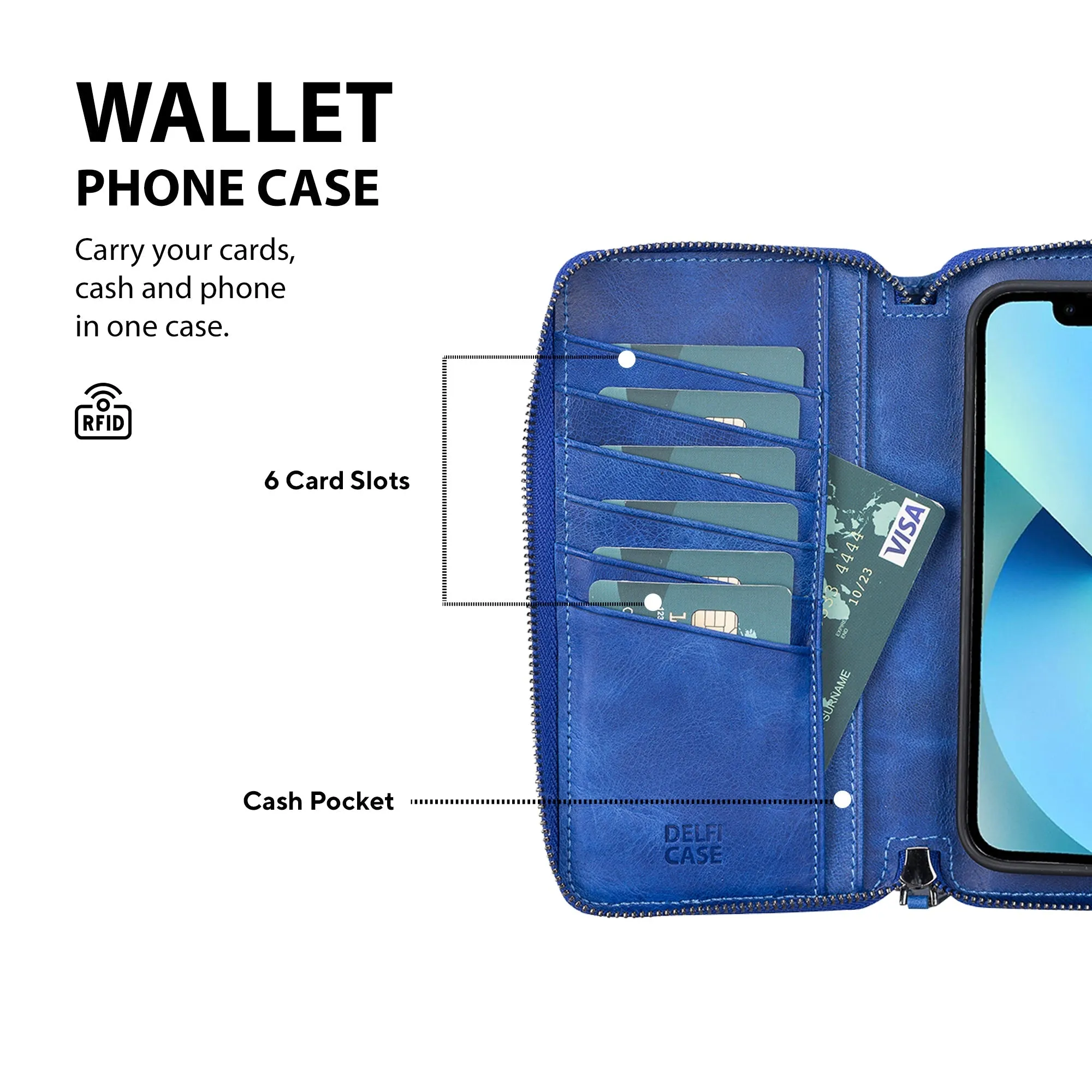 Leather Wallet Case for iPhone 13 Pro