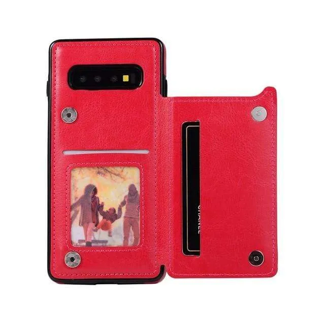 Leather Wallet Case For Samsung Galaxy Note