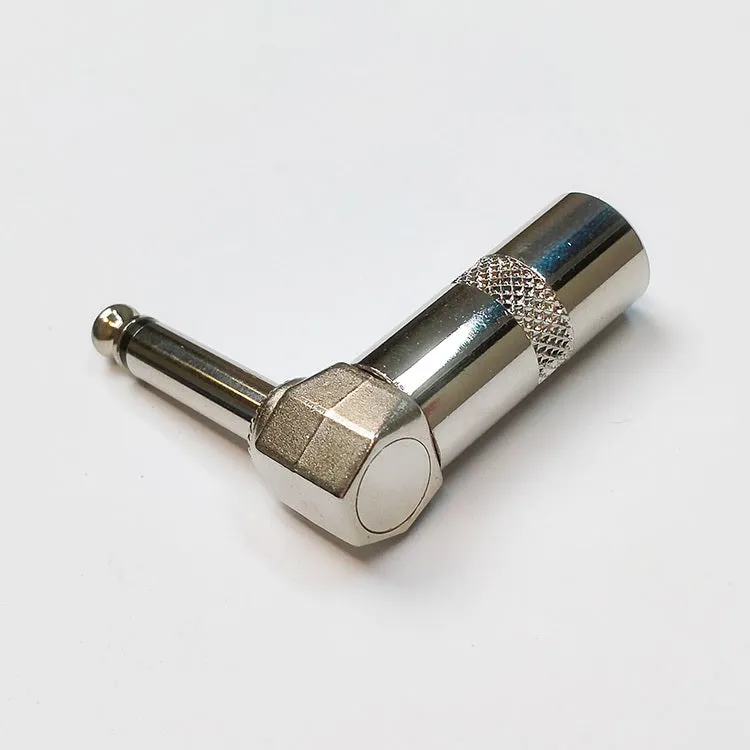 Leem 1/4" Metal Mono Right-Angled Cable Jack Plug (Pk-1)