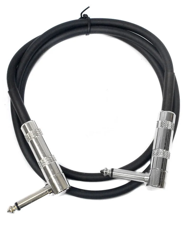 Leem 3ft Deluxe FX Pedal Patch Cable (1/4" Right-Angled Plug - 1/4" Right-Angled Plug)