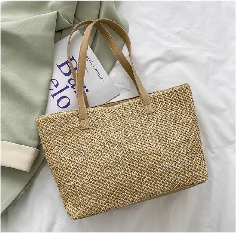 Leslie Straw Tote