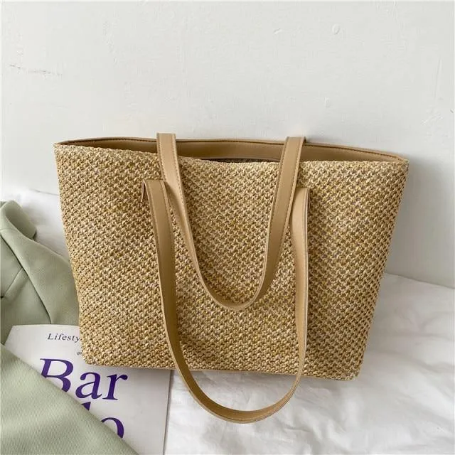 Leslie Straw Tote