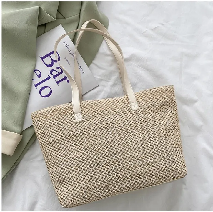 Leslie Straw Tote