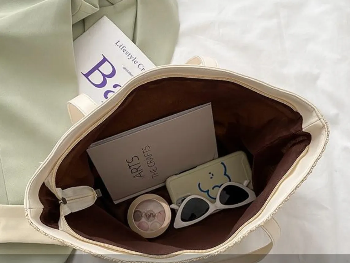 Leslie Straw Tote