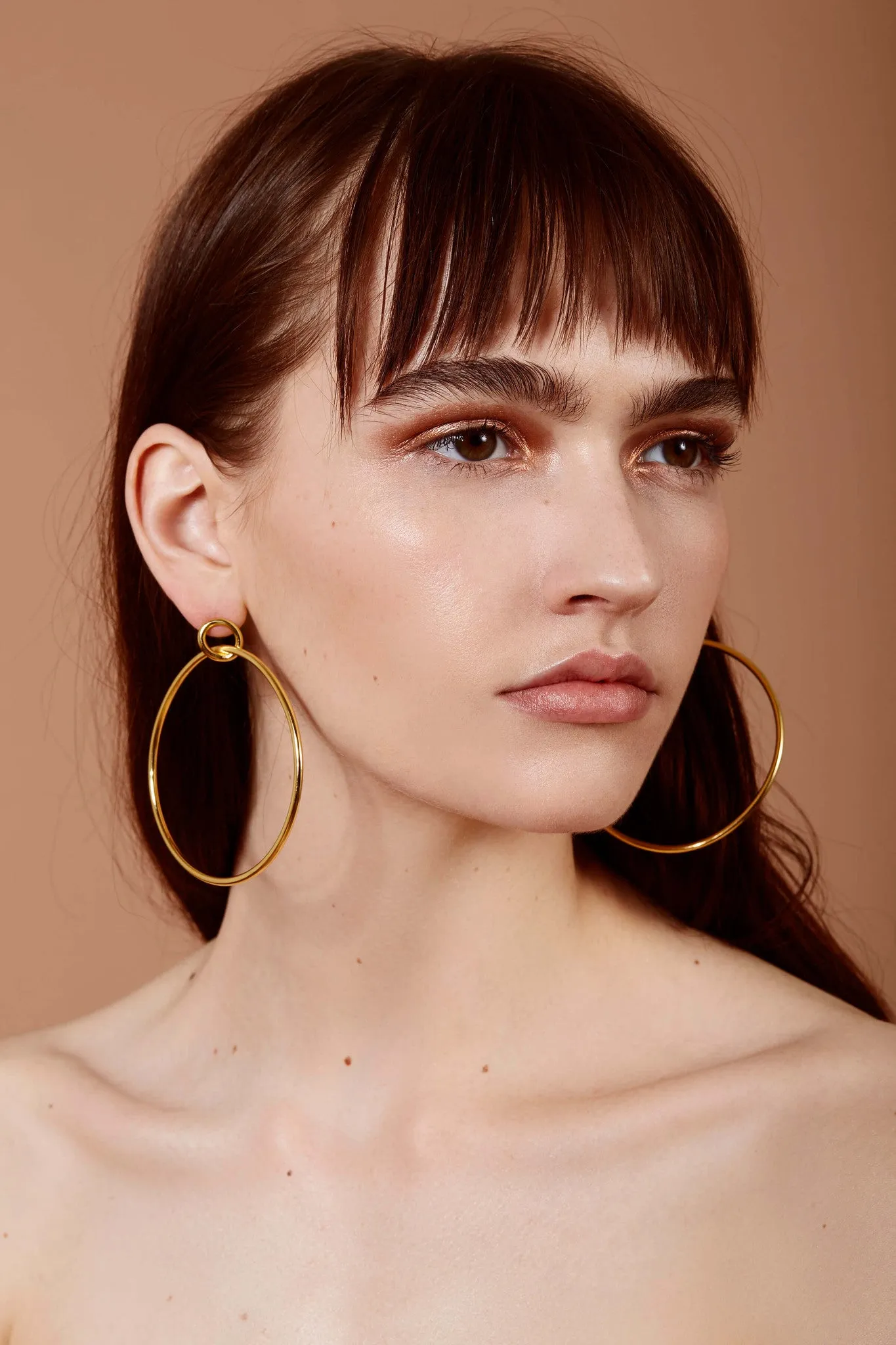 Link Hoops in Gold