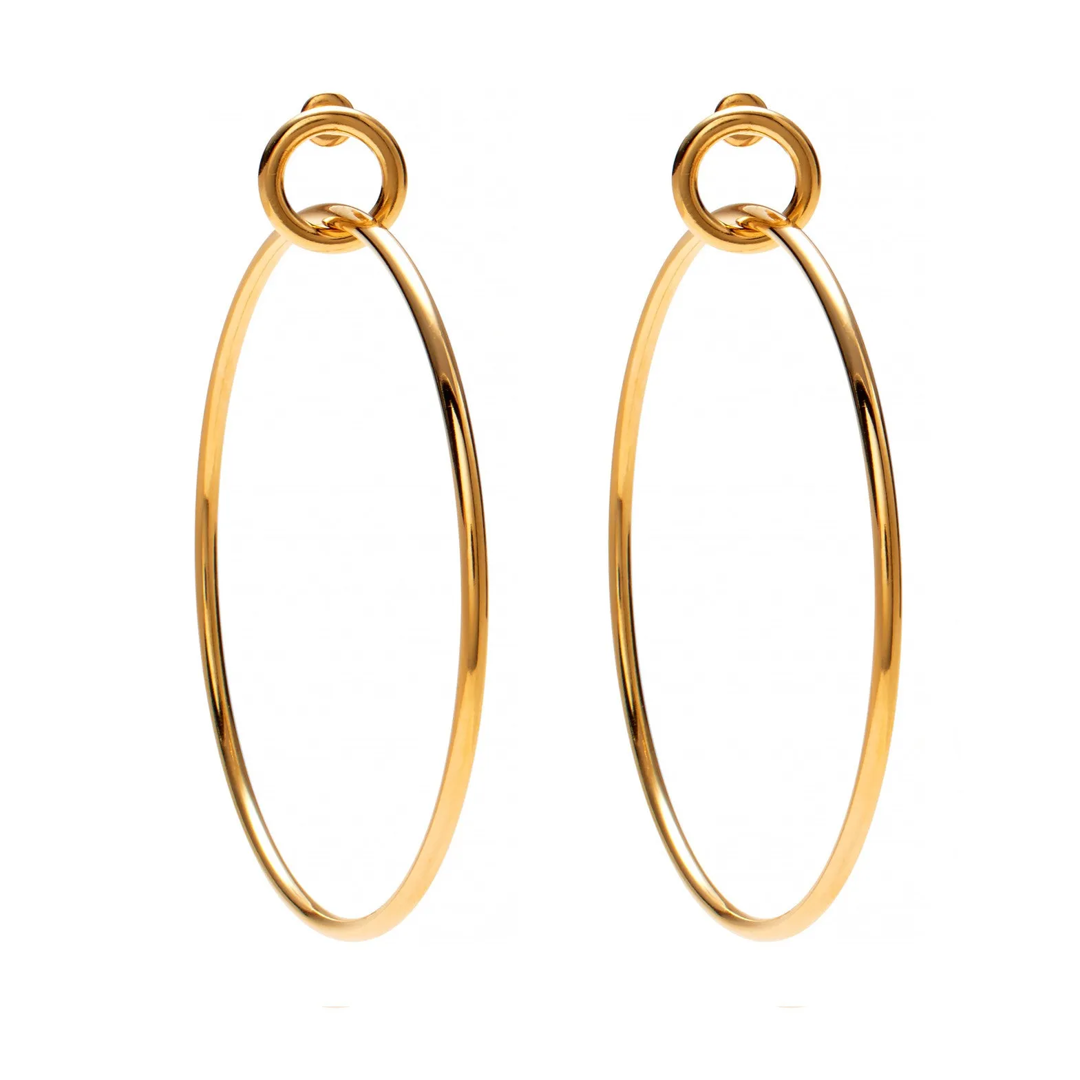 Link Hoops in Gold