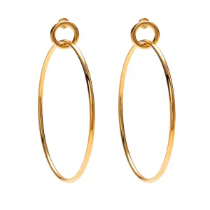 Link Hoops in Gold
