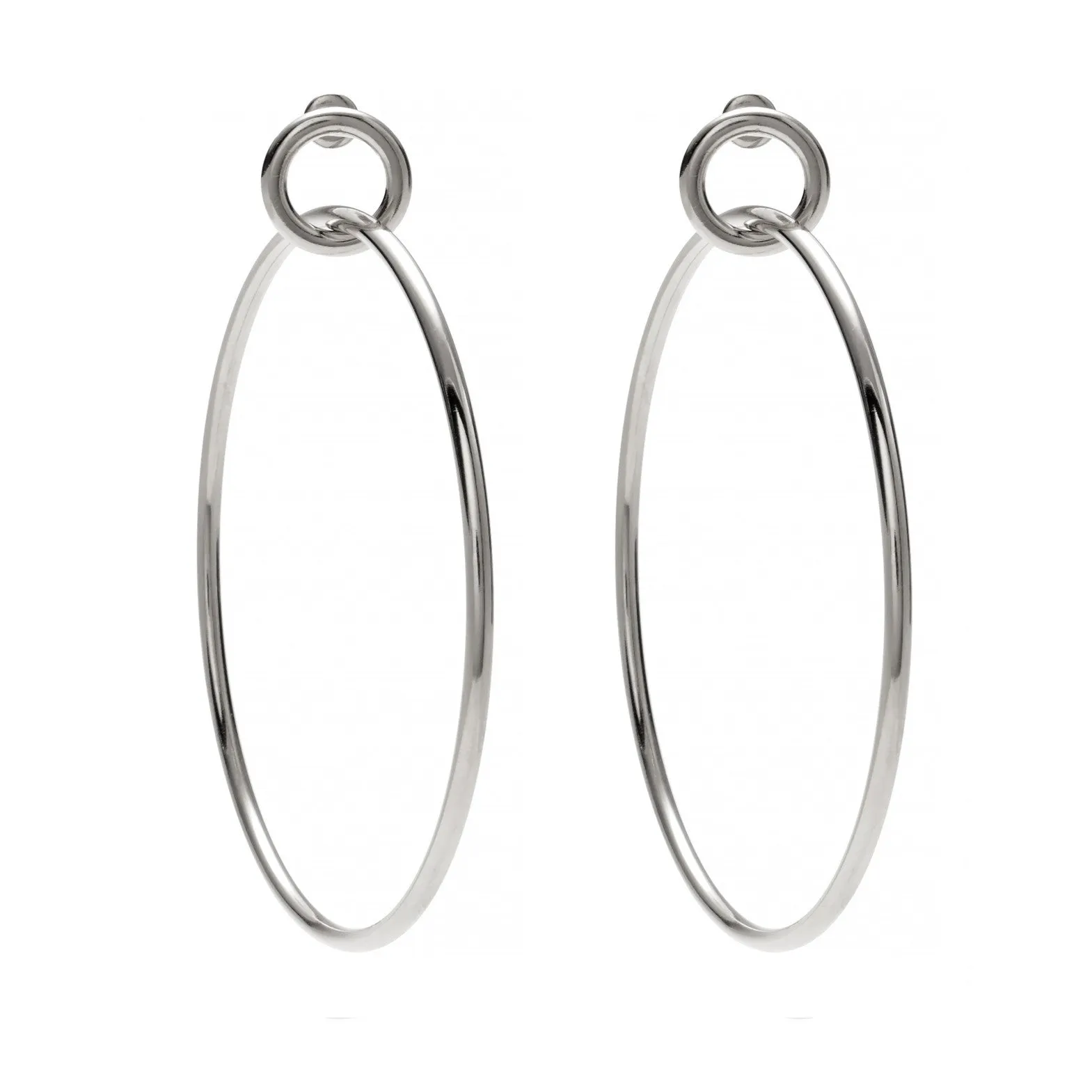Link Hoops in Silver