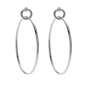 Link Hoops in Silver