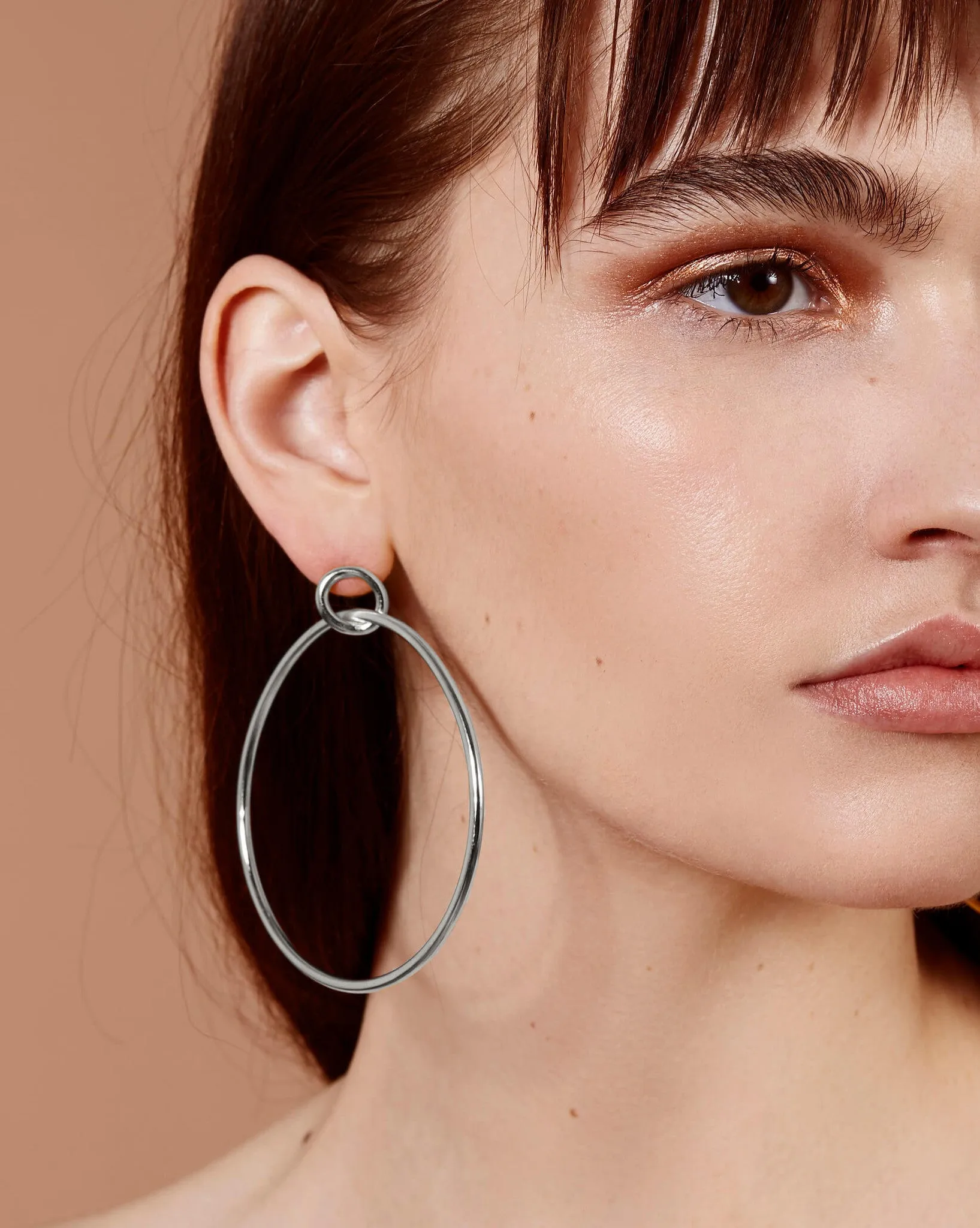 Link Hoops in Silver