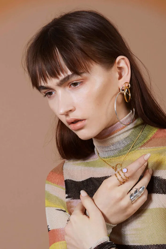 Link Hoops in Silver