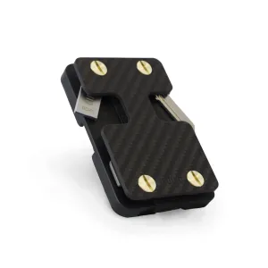 Liquid Wallet & Key Organizer Matte Black (Brass Screws) - Carbon Fibre