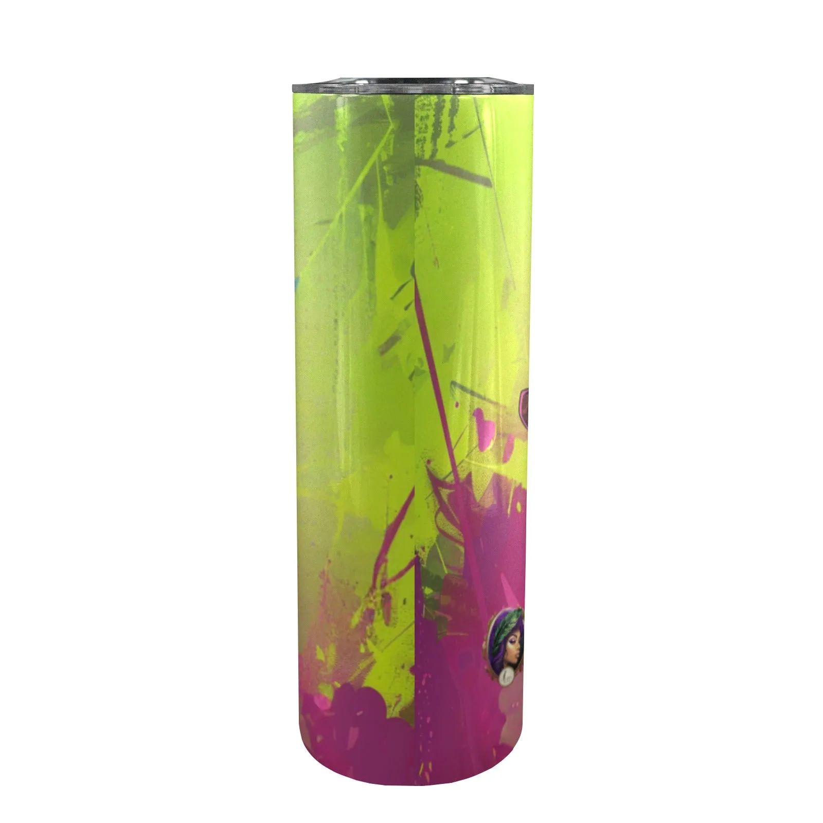 Lit Sips 0oz Tall Skinny Tumbler with Lid and Straw