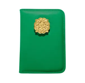 Lotta Pieces | Luxury Leather Passport Holder And Wallet With Gold Metal Logo