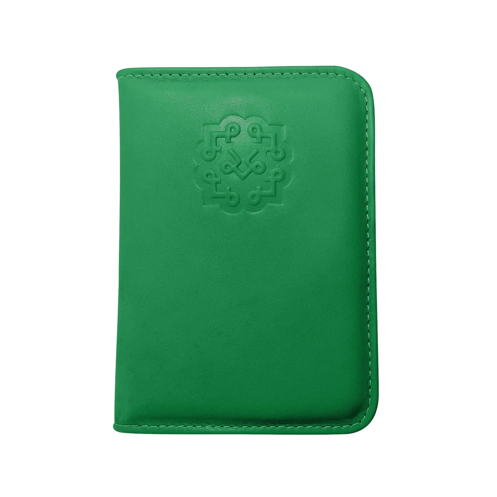 Lotta Pieces | Luxury Leather Passport Holder And Wallet With Gold Metal Logo