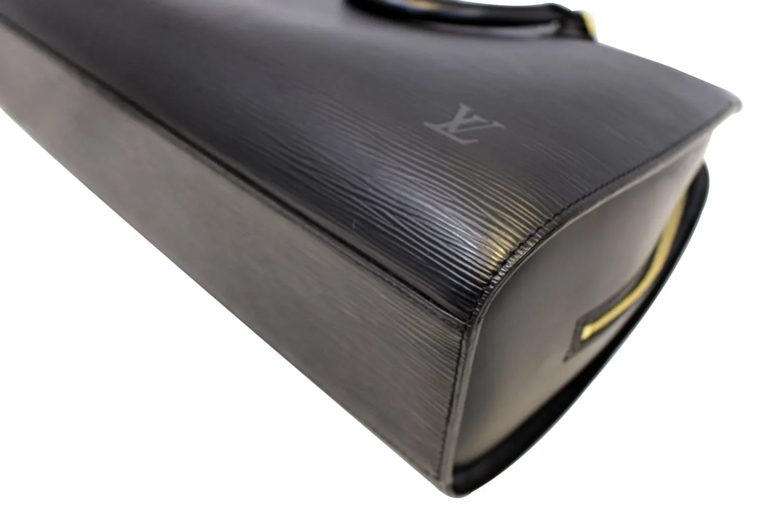 LOUIS VUITTON Black Epi Leather Sorbonne Briefcase Bag