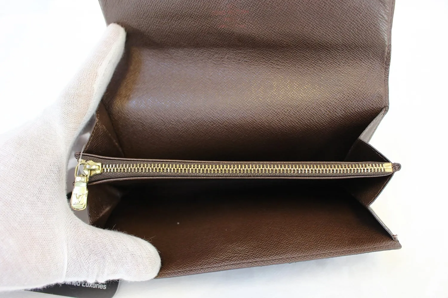 LOUIS VUITTON Damier Ebene Sarah Long Bifold Wallet