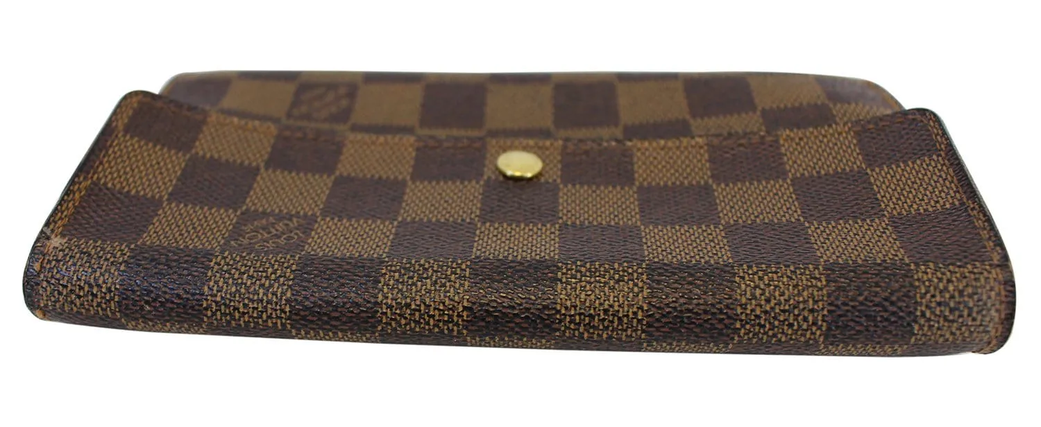 LOUIS VUITTON Damier Ebene Sarah Long Bifold Wallet