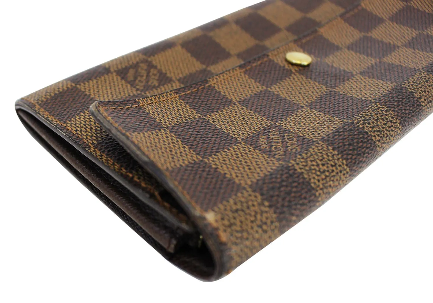 LOUIS VUITTON Damier Ebene Sarah Long Bifold Wallet