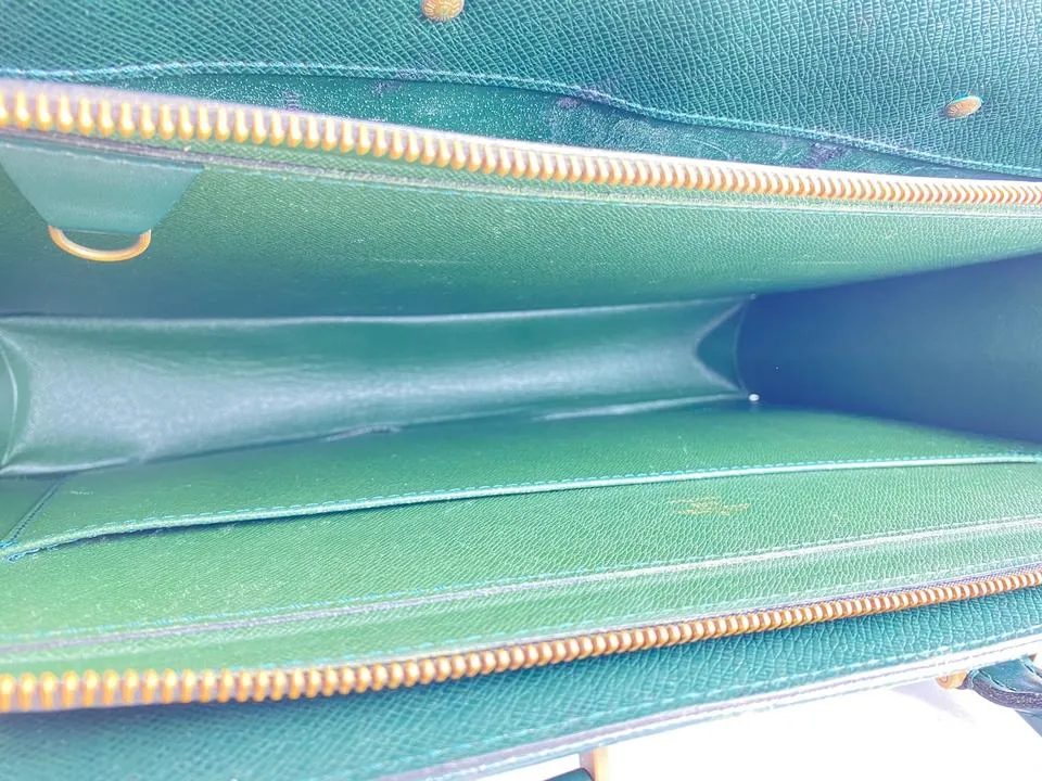 Louis Vuitton Green Taiga Leather Lozan Attache Briefcase 40LVL1125
