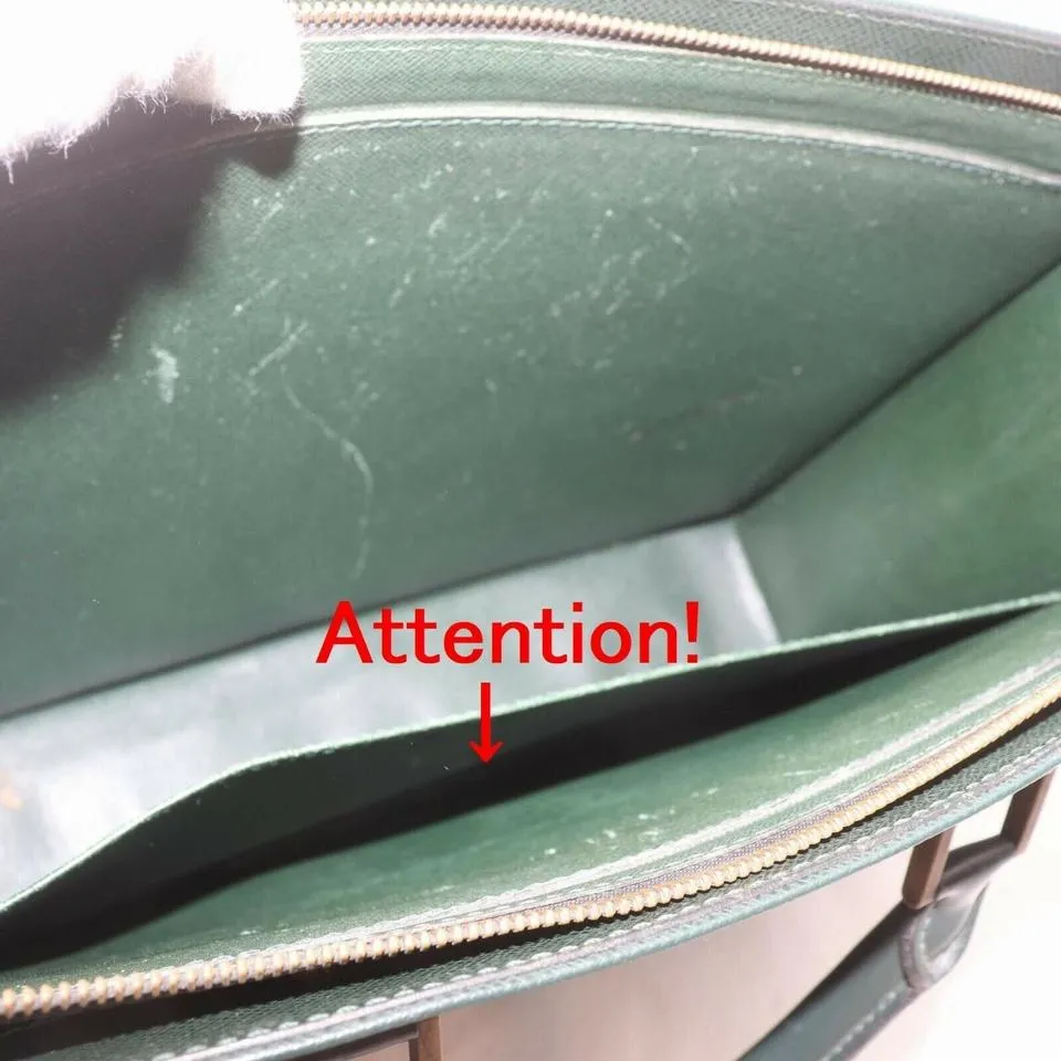Louis Vuitton Green Taiga Leather Porte Documents Lozan Attache Briefcase 861690