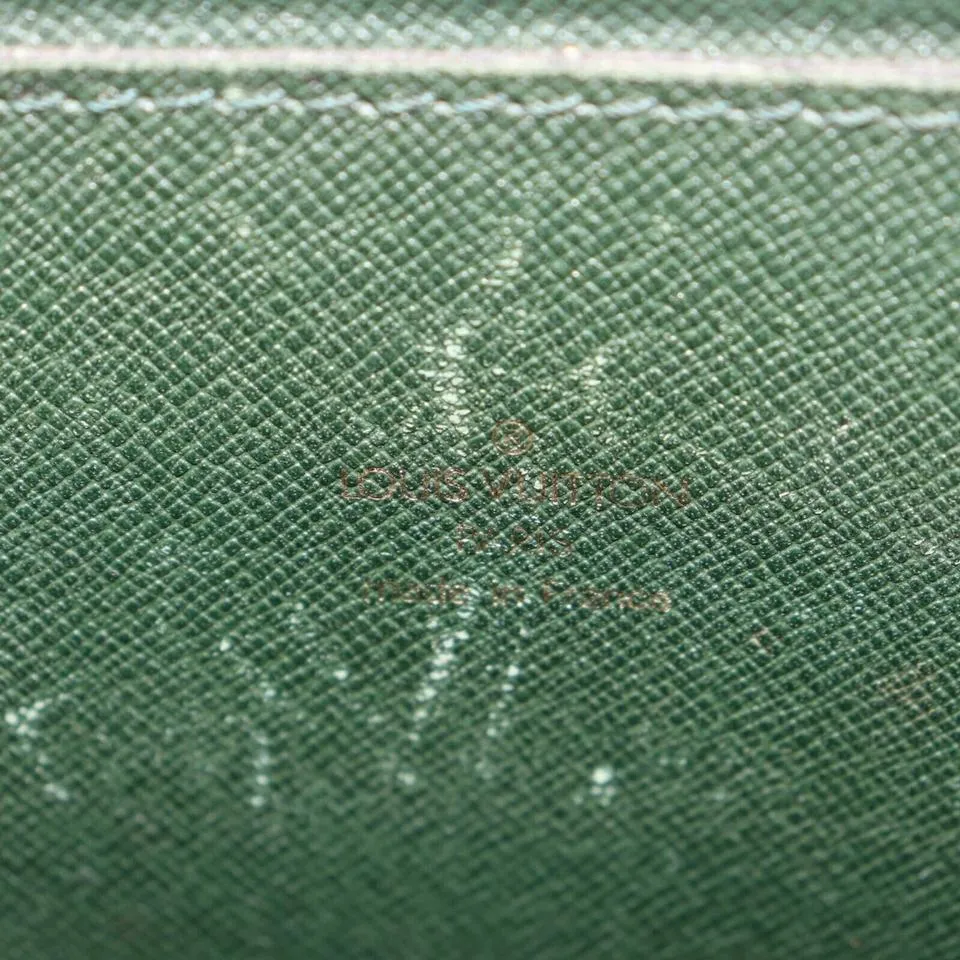 Louis Vuitton Green Taiga Leather Porte Documents Lozan Attache Briefcase 861690