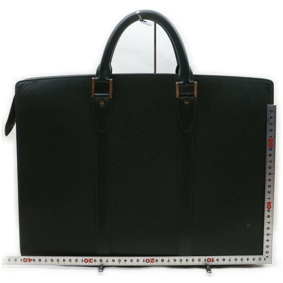 Louis Vuitton Green Taiga Leather Porte Documents Lozan Attache Briefcase 861690