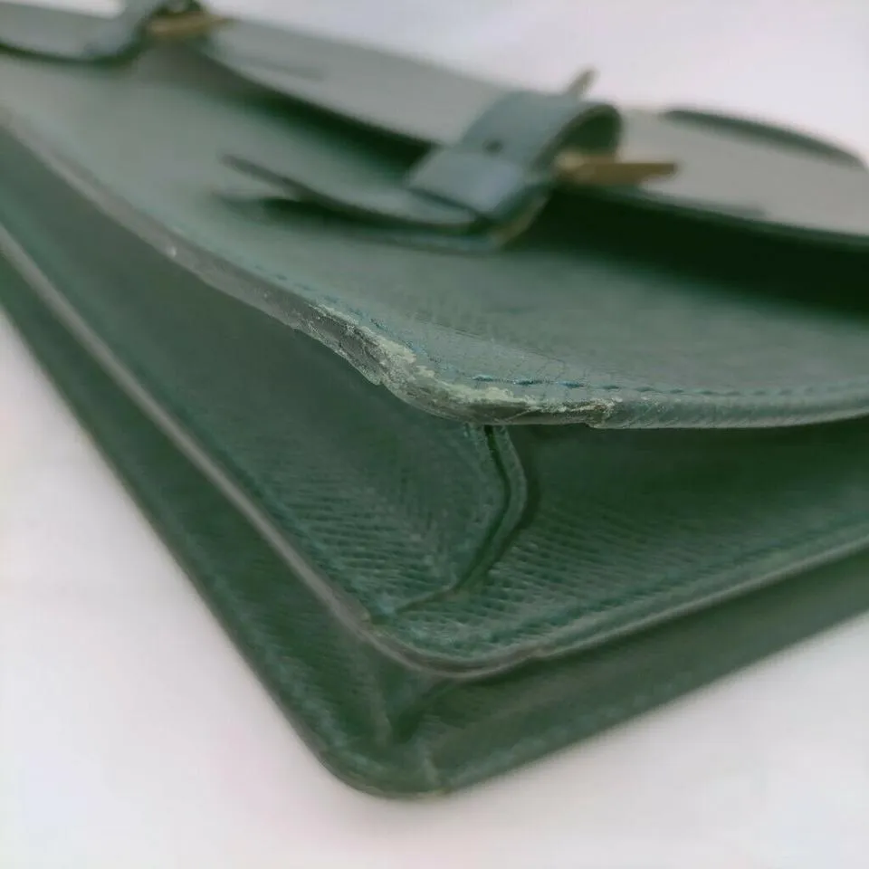 Louis Vuitton Green Taiga Leather Porte Documents Tashkent Attache Briefcase 863387