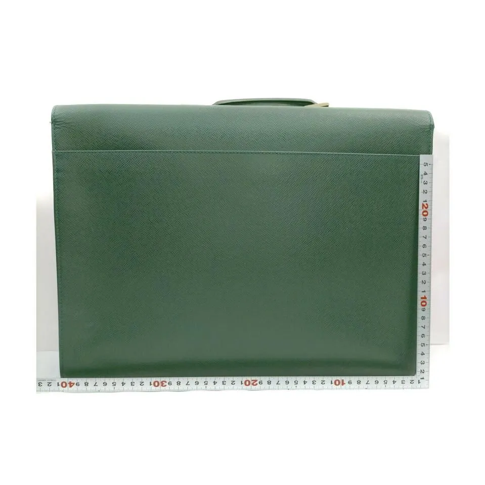 Louis Vuitton Green Taiga Leather Porte Documents Tashkent Attache Briefcase 863387