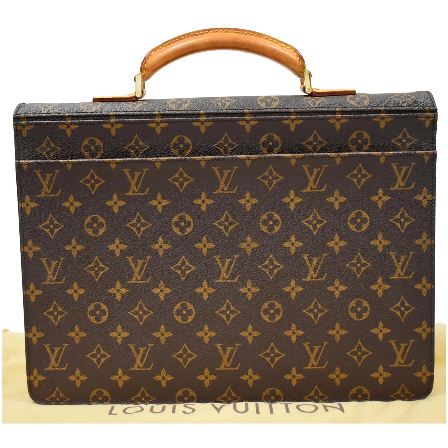 LOUIS VUITTON Laguito Monogram Canvas Briefcase Bag Brown