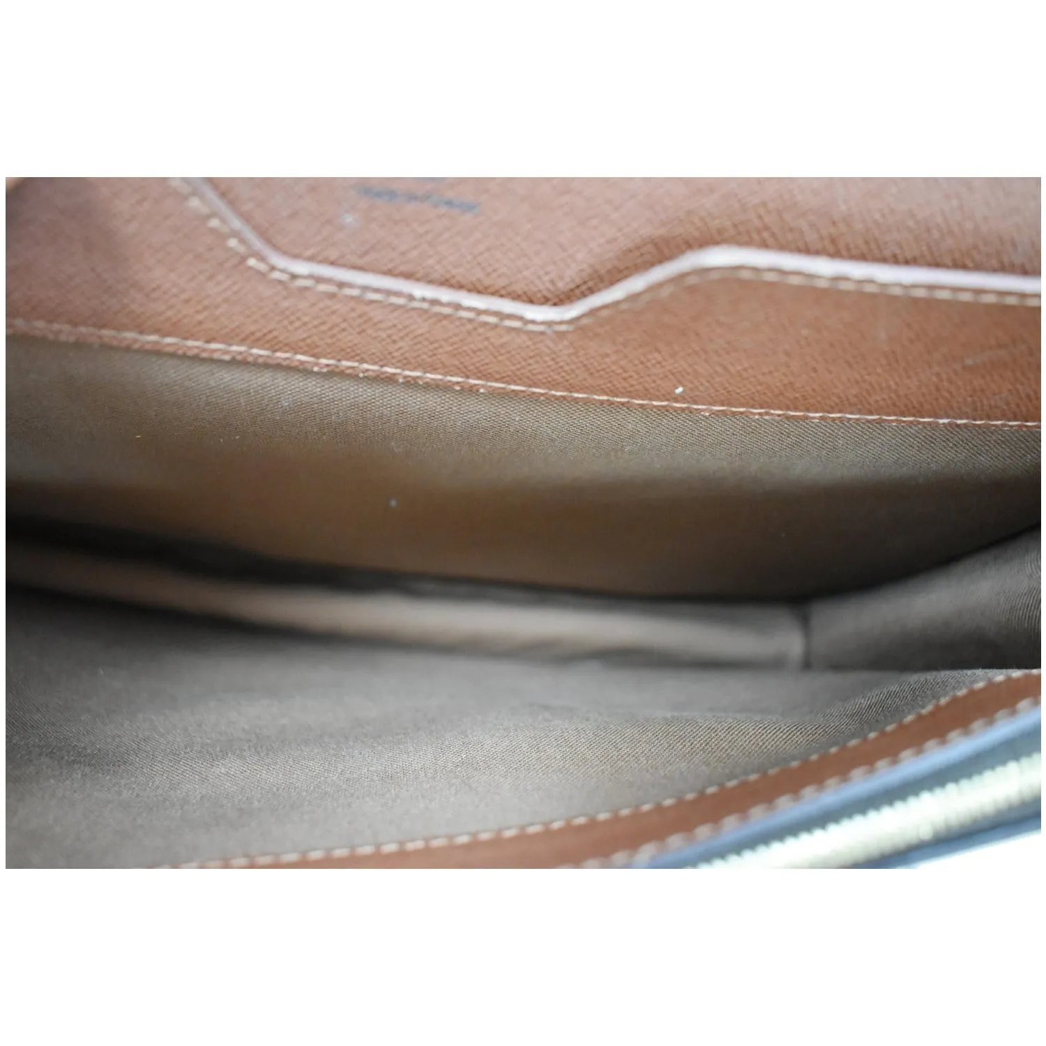 LOUIS VUITTON Laguito Monogram Canvas Briefcase Bag Brown