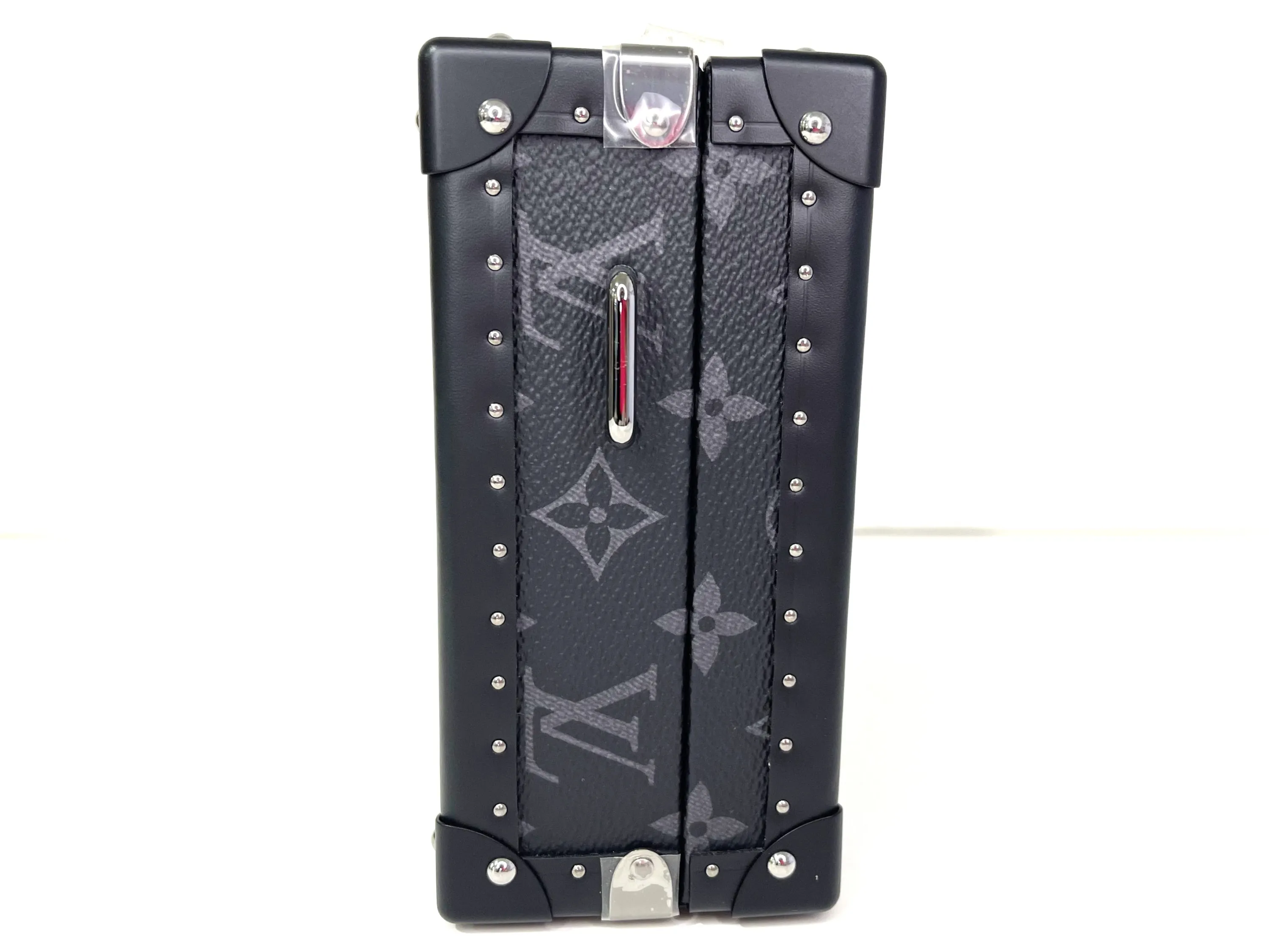 LOUIS VUITTON M20251 CLUTCH BOX, MONOGRAM ECLIPE RUTHENIUM HARDWARE, WITH STRAP, DUST COVER & BOX
