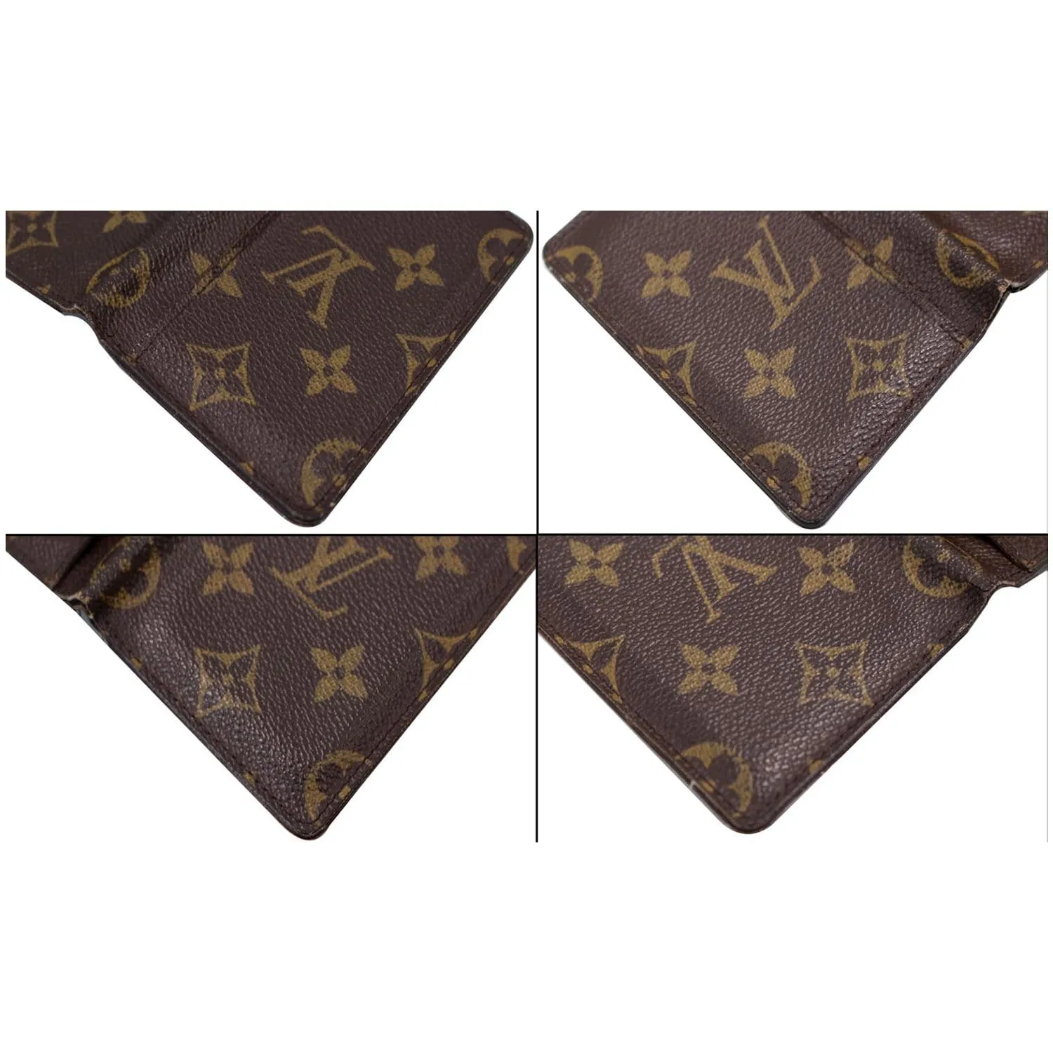 LOUIS VUITTON Pocket Organizer Monogram Canvas Wallet Brown