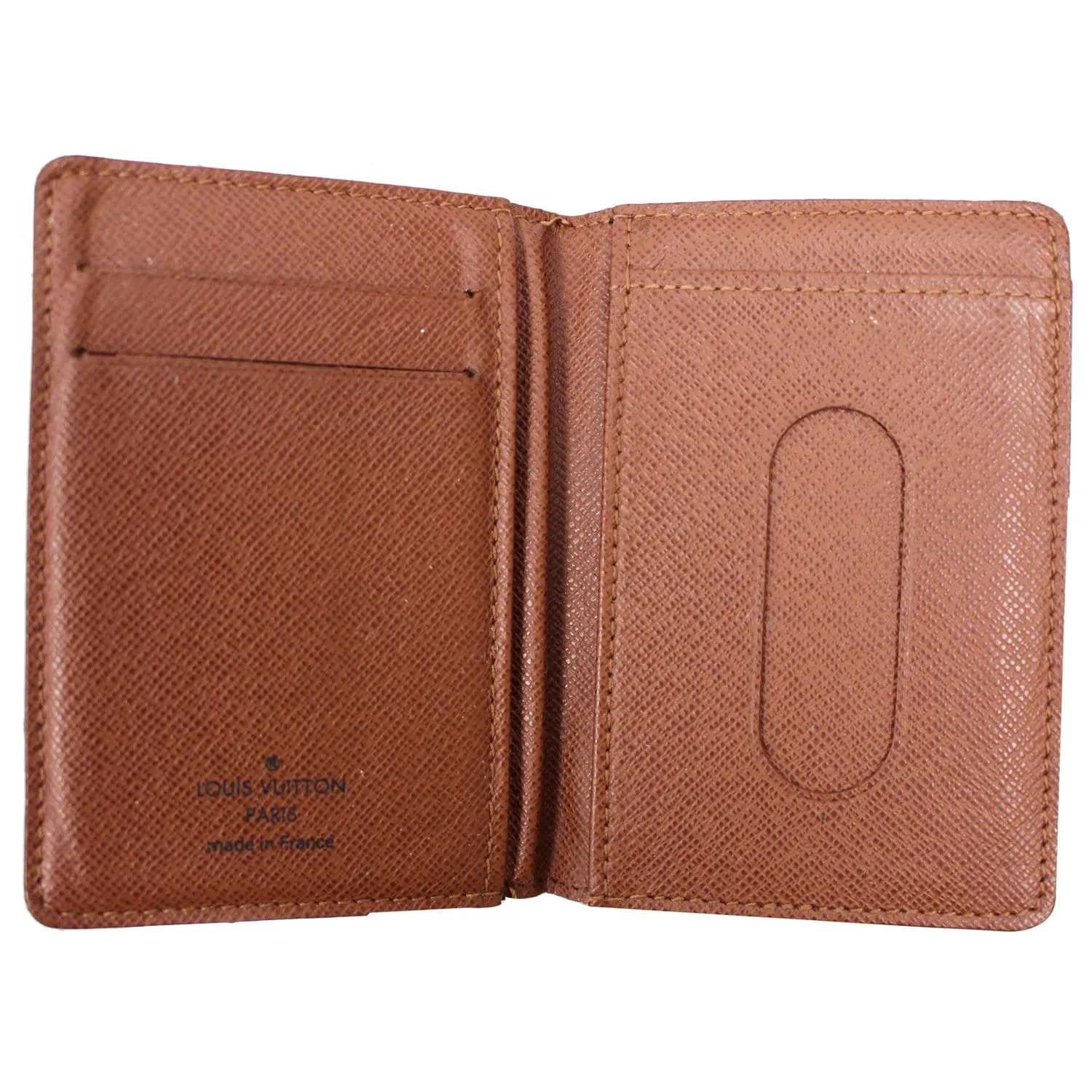 LOUIS VUITTON Pocket Organizer Monogram Canvas Wallet Brown