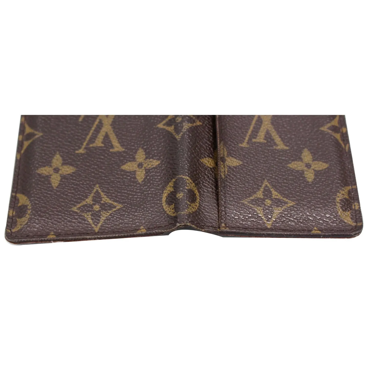 LOUIS VUITTON Pocket Organizer Monogram Canvas Wallet Brown