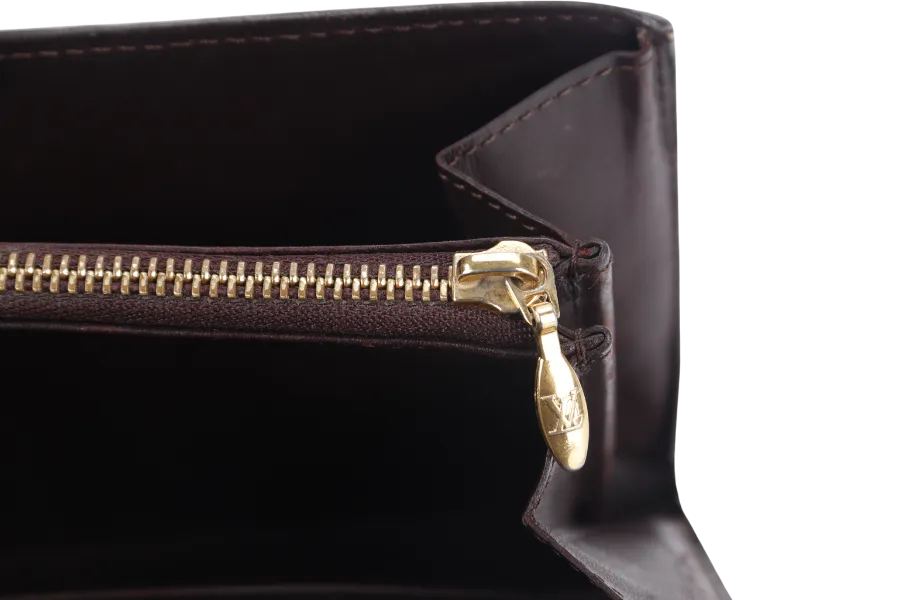 LOUIS VUITTON SARAH WALLET (M93524) AMARANTE MONOGRAM VERNIS LEATHER NO DUST COVER