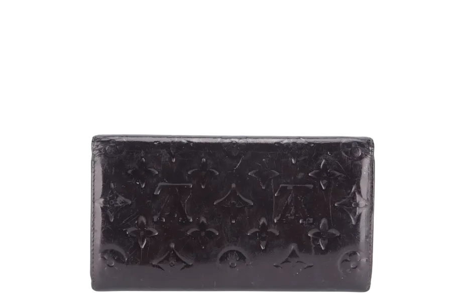 LOUIS VUITTON SARAH WALLET (M93524) AMARANTE MONOGRAM VERNIS LEATHER NO DUST COVER