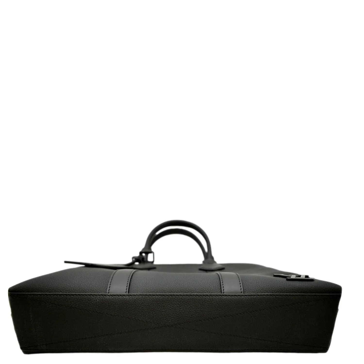LOUIS VUITTON Takeoff Aerogram Grained Calf Leather Briefcase Black