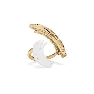 Louise Ring in Gold and White