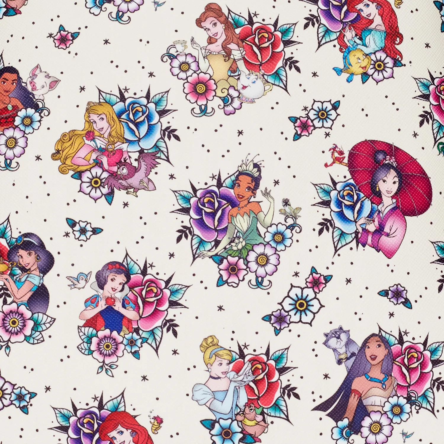 Loungefly Disney Princess Tattoo AOP Mini Backpack