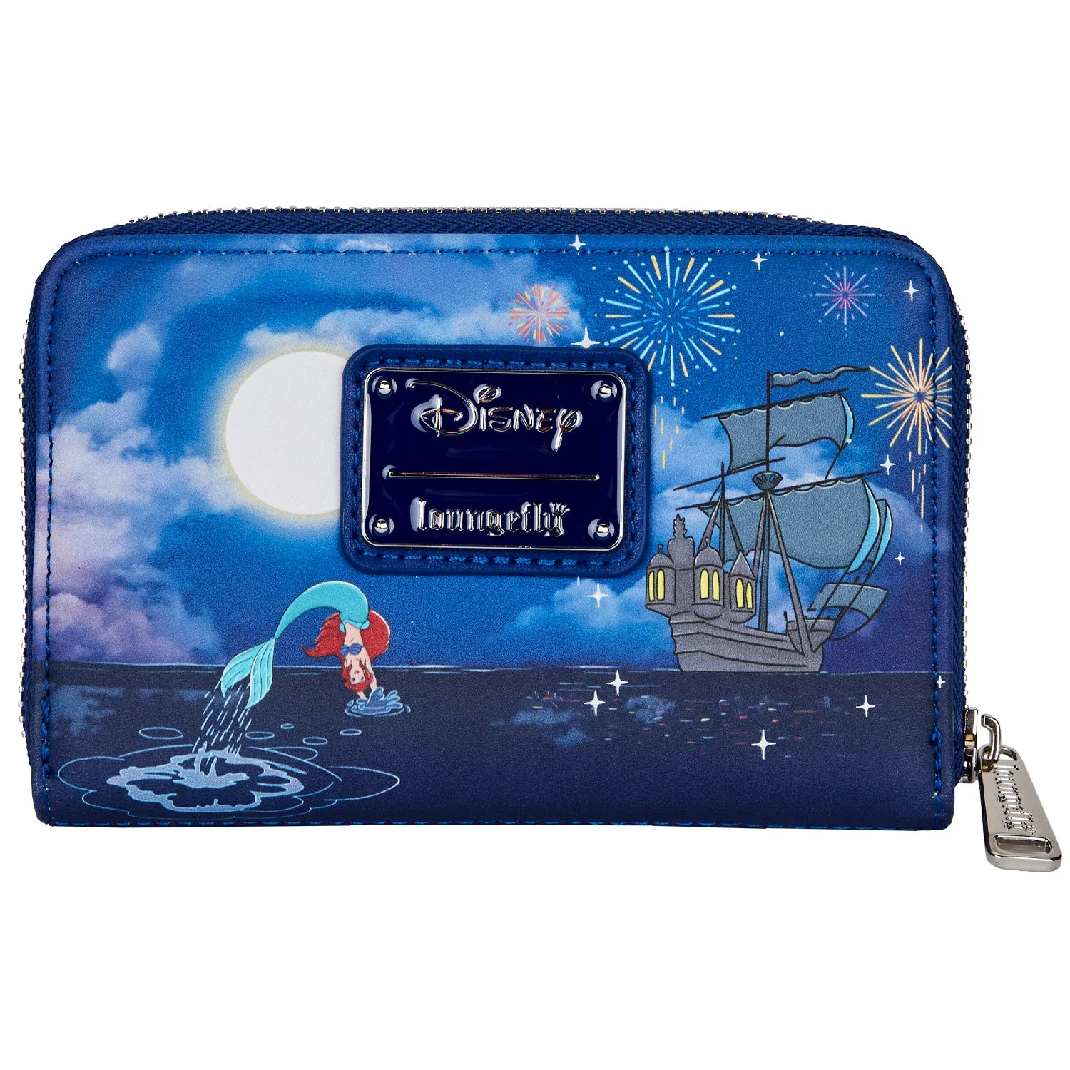 Loungefly The Little Mermaid Ariel Fireworks Glow in the Dark Zip Around Wallet