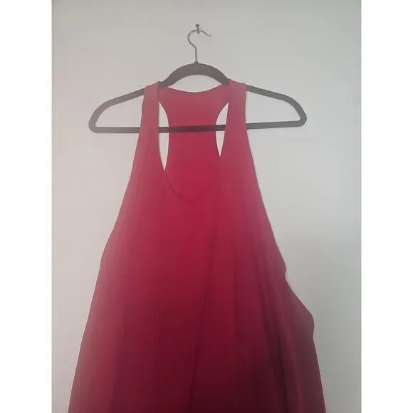 Lululemon Ruby Red Rejuvenate Dress Sleeveless Knee Length Womens 4