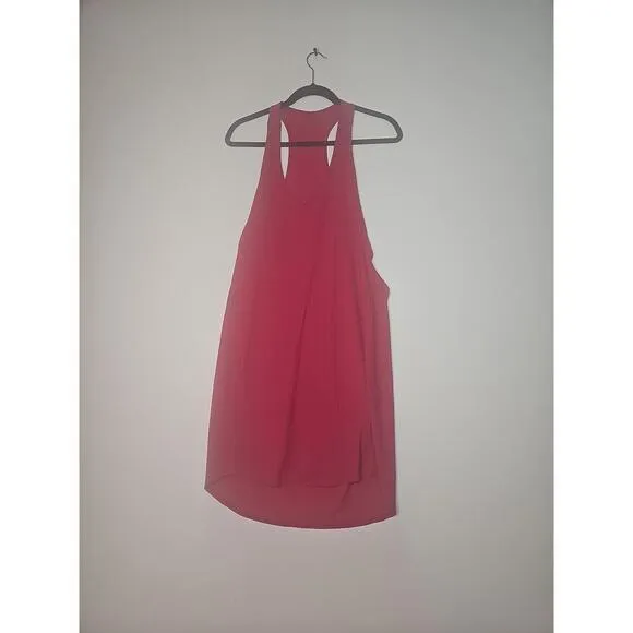 Lululemon Ruby Red Rejuvenate Dress Sleeveless Knee Length Womens 4