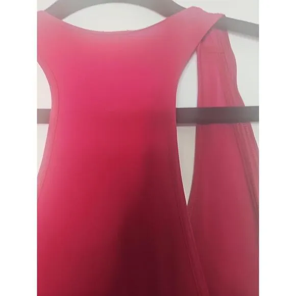 Lululemon Ruby Red Rejuvenate Dress Sleeveless Knee Length Womens 4