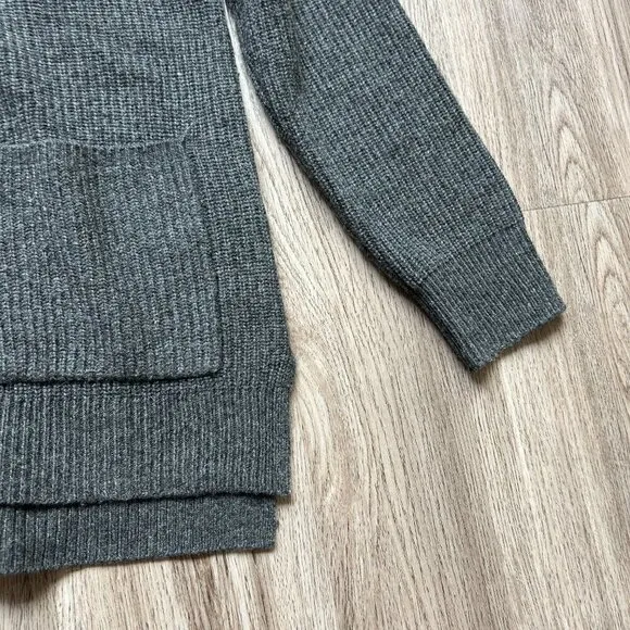 Madewell Merino Wool Blend Glenbrook Half-Zip Pullover Sweater Charcoal Gray XS