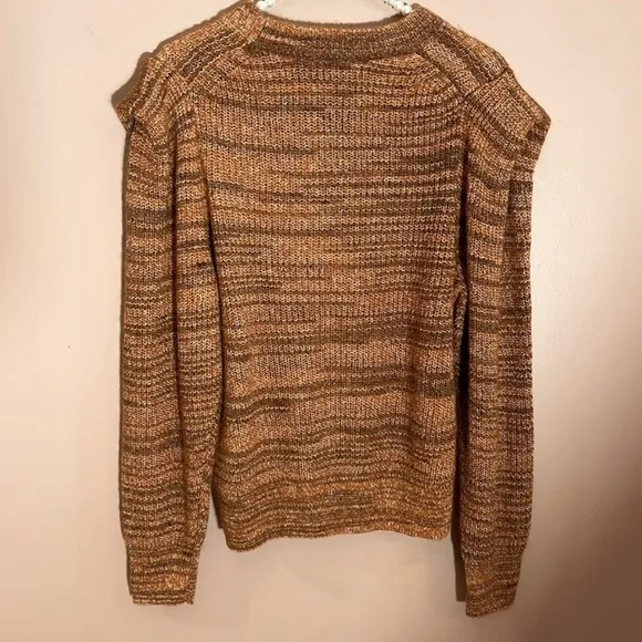 Madewell Space Dyed Prentiss pullover sweater with long sleeves, cap shoulder