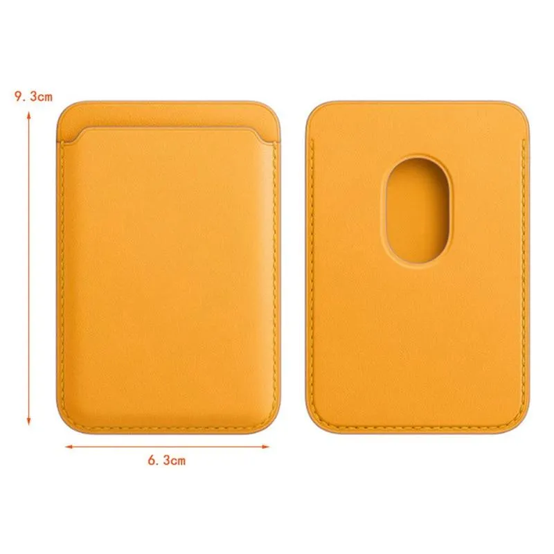 Magnetic Leather Card Holder Wallet