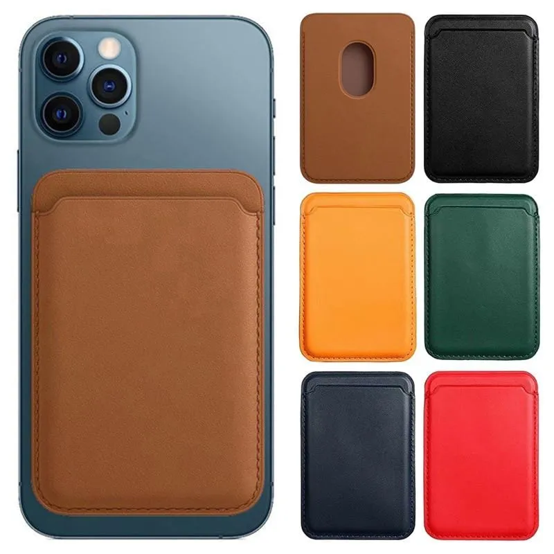 Magnetic Leather Card Holder Wallet