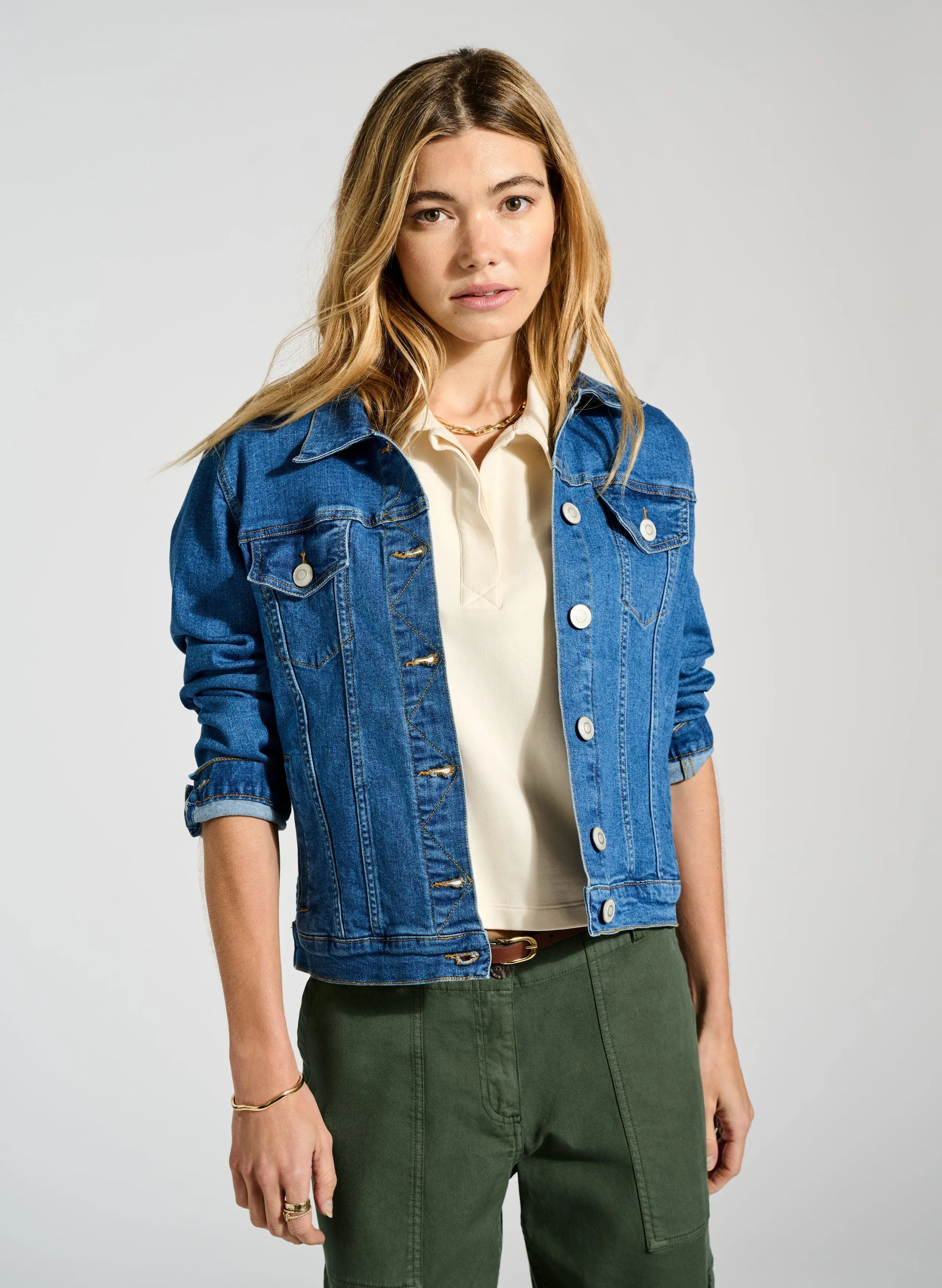 Margaret Regenerative Cotton Polo Tee | Antique White