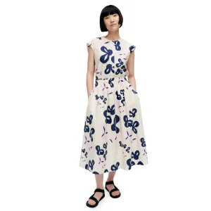 Marimekko Garrel Poiminto Cotton Skirt, Off White, Light Pink & Dark Navy